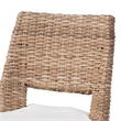 Baxton Studio Nafaro Gray Rattan Metal Dining Chair with Cushion 2-Piece Set