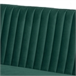 Baxton Studio Alvis Green Velvet and Brown Wood 2-Piece Dining Nook Set