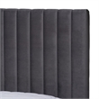 Baxton Studio Serrano Gray Velvet Fabric and Gold Metal Full Size Platform Bed