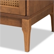 Baxton Studio Ramiel Ash Walnut Finished Wood and Rattan 6-Drawer Dresser
