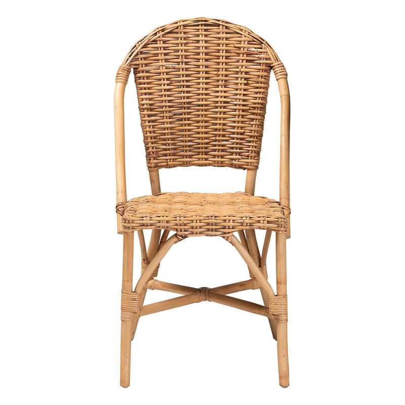 Baxton Studio Neola Modern Bohemian Natural Rattan Dining Chair