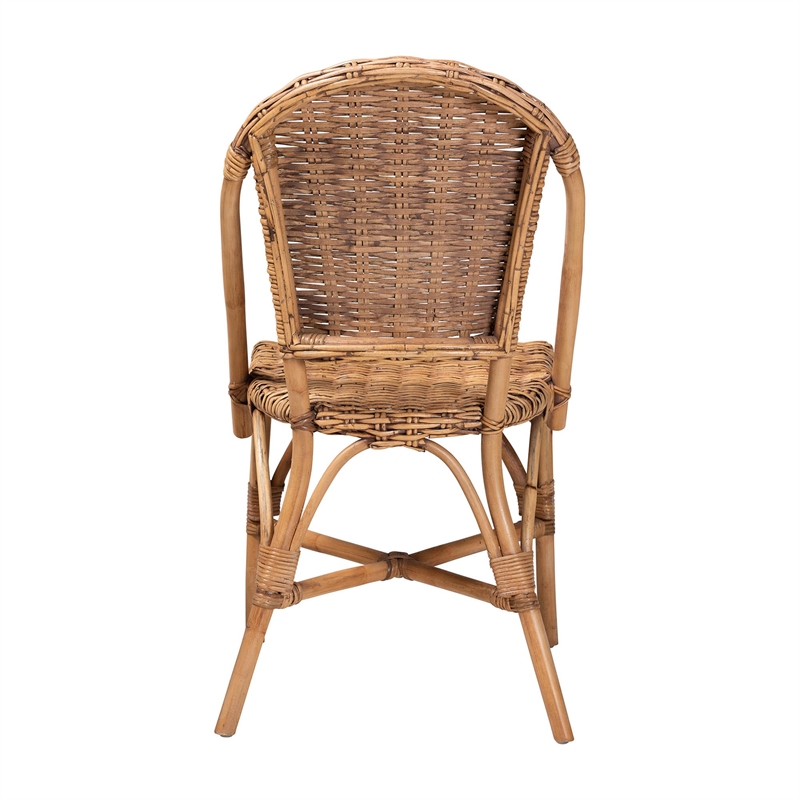 Baxton Studio Neola Modern Bohemian Natural Rattan Dining Chair