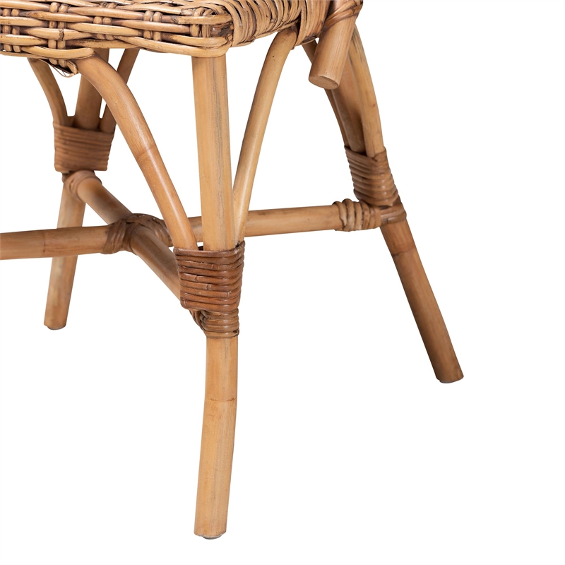Baxton Studio Neola Modern Bohemian Natural Rattan Dining Chair