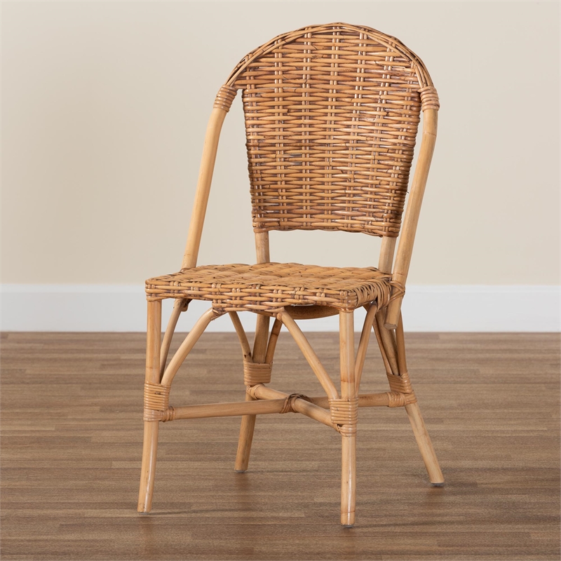 Baxton Studio Neola Modern Bohemian Natural Rattan Dining Chair