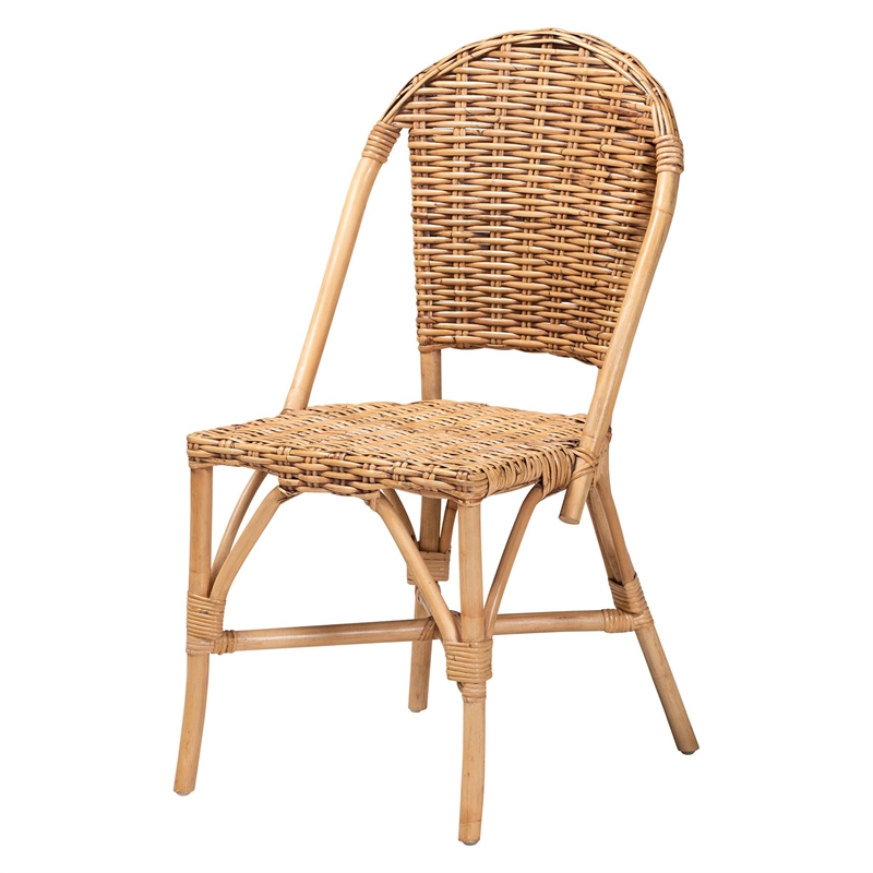 Baxton Studio Neola Modern Bohemian Natural Rattan Dining Chair