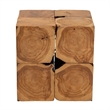 Baxton Studio Eldora Rustic Transitional Natural Brown Teak Root End Table