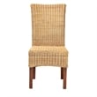 Baxton Studio Shamara Bohemian Natural Rattan and Mahogany Wood Dining Chair