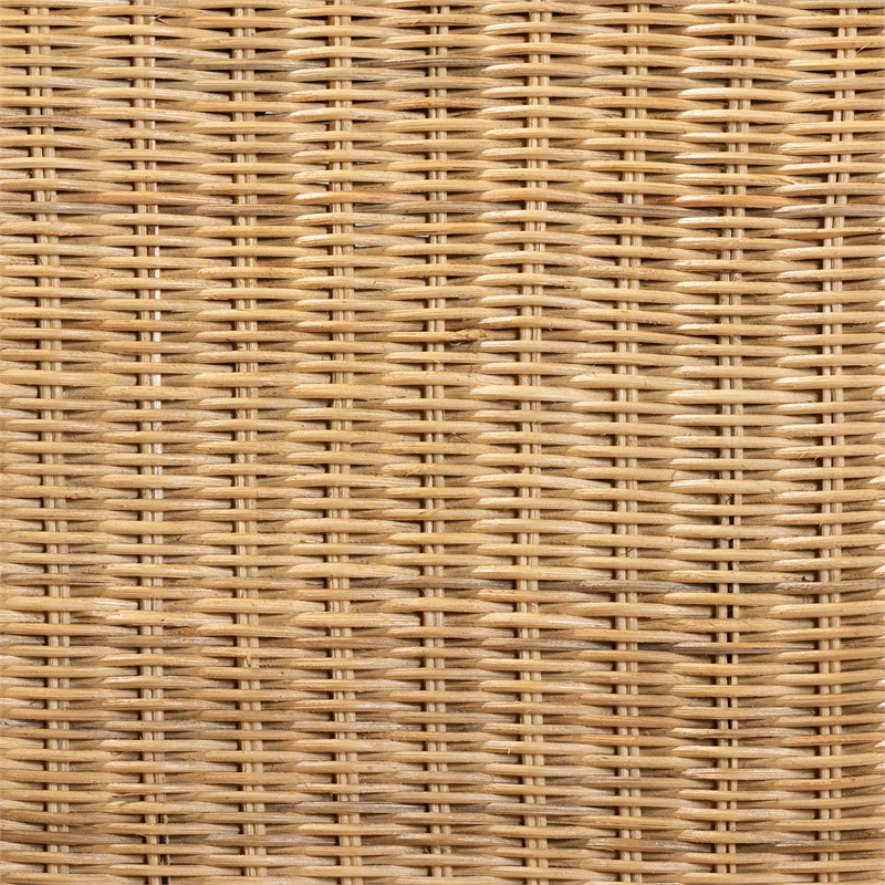 Baxton Studio Shamara Bohemian Natural Rattan and Mahogany Wood Dining Chair