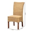 Baxton Studio Shamara Bohemian Natural Rattan and Mahogany Wood Dining Chair