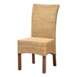 Baxton Studio Shamara Bohemian Natural Rattan and Mahogany Wood Dining Chair