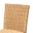 Baxton Studio Racquel Bohemian Natural Rattan and Mahogany Wood Bar Stool