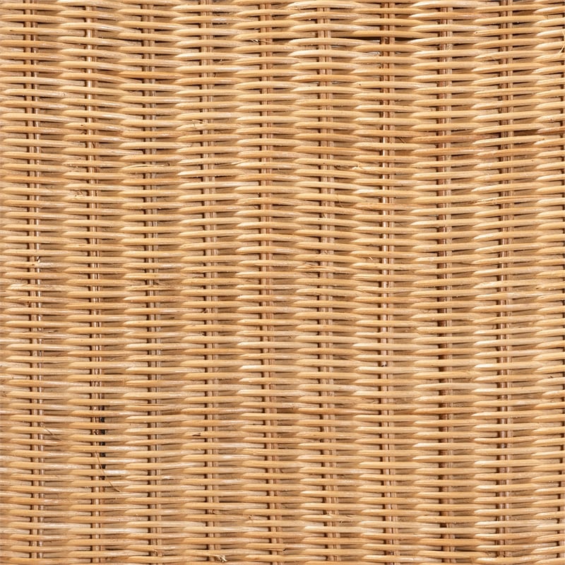 Baxton Studio Racquel Bohemian Natural Rattan and Mahogany Wood Bar Stool