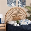 Baxton Studio Perenna Bohemian Natural Rattan King Size Standalone Headboard