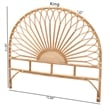 Baxton Studio Perenna Bohemian Natural Rattan King Size Standalone Headboard