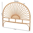 Baxton Studio Perenna Bohemian Natural Rattan Queen Size Standalone Headboard