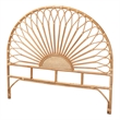 Baxton Studio Perenna Bohemian Natural Rattan Queen Size Standalone Headboard