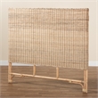 Baxton Studio Cantara Bohemian Natural Rattan Queen Size Standalone Headboard