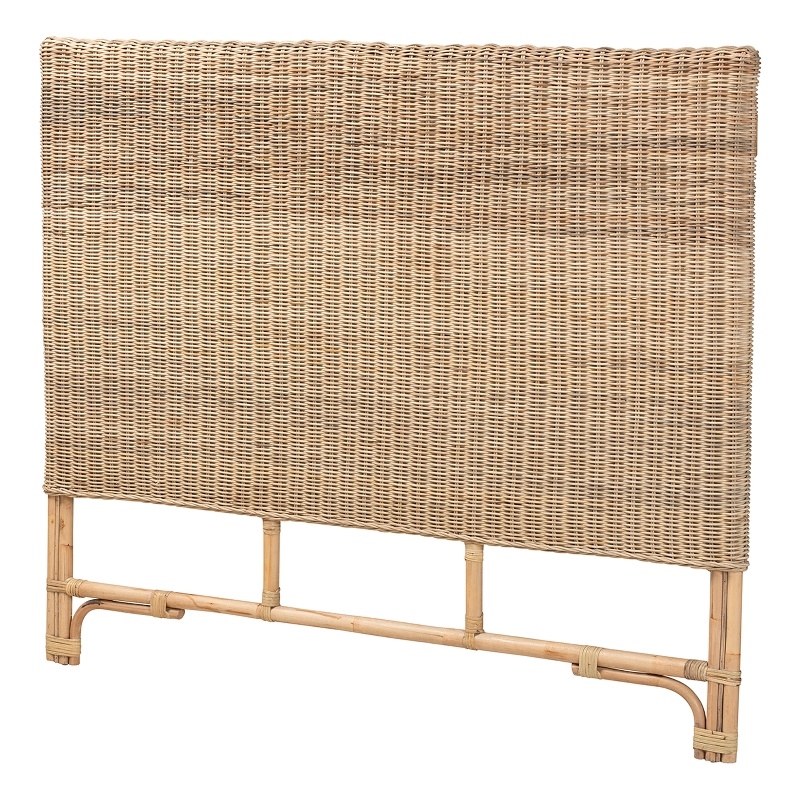Baxton Studio Cantara Bohemian Natural Rattan Queen Size Standalone Headboard