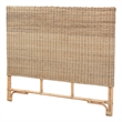 Baxton Studio Cantara Bohemian Natural Rattan Queen Size Standalone Headboard