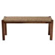 Baxton Studio Hermes Transitional Natural Seagrass and Mahogany Wood Bench