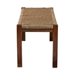 Baxton Studio Hermes Transitional Natural Seagrass and Mahogany Wood Bench