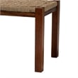 Baxton Studio Hermes Transitional Natural Seagrass and Mahogany Wood Bench
