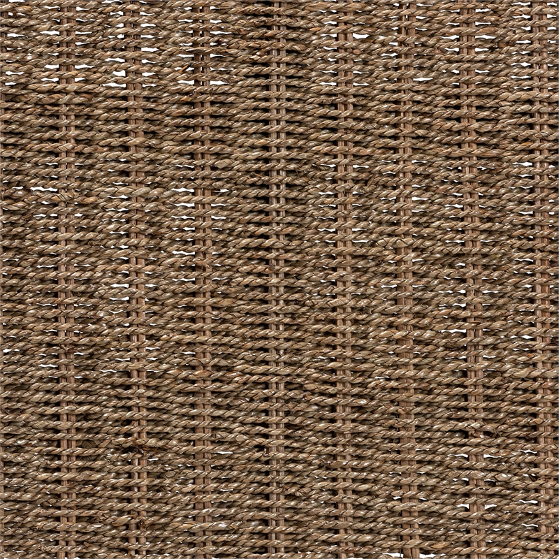 Baxton Studio Hermes Transitional Natural Seagrass and Mahogany Wood Bench