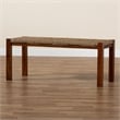 Baxton Studio Hermes Transitional Natural Seagrass and Mahogany Wood Bench