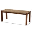 Baxton Studio Hermes Transitional Natural Seagrass and Mahogany Wood Bench