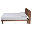 Baxton Studio Decker Brown Wood Full Size Platform Bed with Charging Station