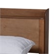 Baxton Studio Decker Brown Wood Full Size Platform Bed with Charging Station