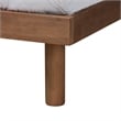 Baxton Studio Decker Brown Wood Full Size Platform Bed with Charging Station