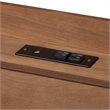 Baxton Studio Decker Brown Wood Queen Size Platform Bed with Charging Station