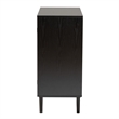 Baxton Studio Maureen Espresso Brown Wood and Rattan 2-Door Storage Cabinet