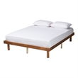 Baxton Studio Winston Walnut Brown Wood Full Size Platform Bed frame