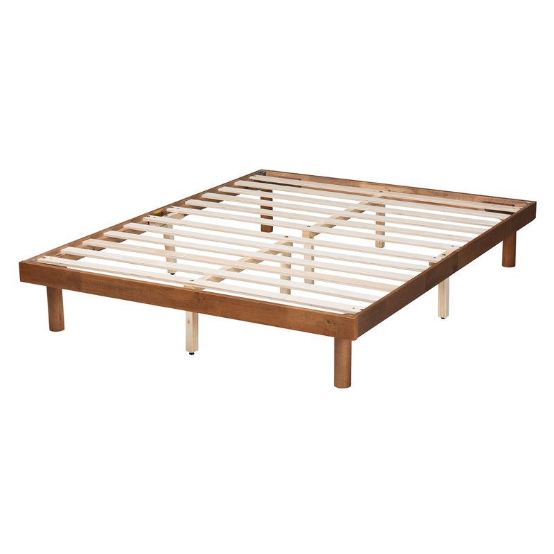Baxton Studio Winston Walnut Brown Wood Full Size Platform Bed frame