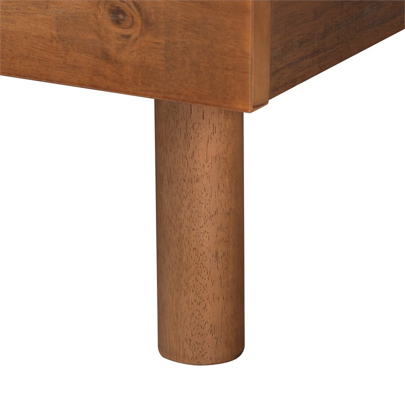 Baxton Studio Winston Walnut Brown Wood Full Size Platform Bed frame