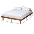 Baxton Studio Winston Walnut Brown Wood Full Size Platform Bed frame