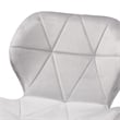 Baxton Studio Savara Grey Velvet Fabric and Gold Metal Swivel Office Chair