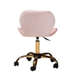 Baxton Studio Savara Pink Velvet Fabric and Gold Metal Swivel Office Chair