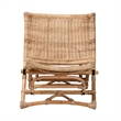 Baxton Studio Herrara Natural Brown Antique Rattan Foldable Lounge Chair