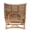 Baxton Studio Herrara Natural Brown Antique Rattan Foldable Lounge Chair