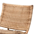 Baxton Studio Herrara Natural Brown Antique Rattan Foldable Lounge Chair