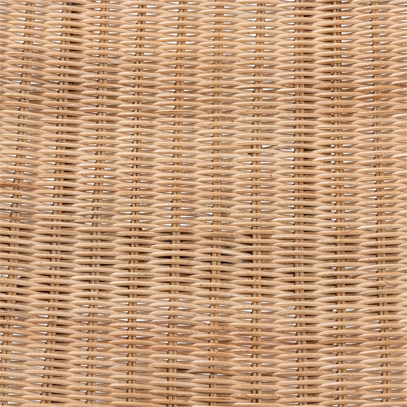 Baxton Studio Herrara Natural Brown Antique Rattan Foldable Lounge Chair