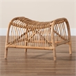 Baxton Studio Lamaria Modern Bohmenian Natural Brown Antique Rattan Footstool