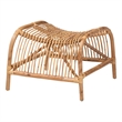 Baxton Studio Lamaria Modern Bohmenian Natural Brown Antique Rattan Footstool