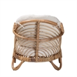 Baxton Studio Aliane Modern Bohemian Natural Brown Antique Rattan Armchair