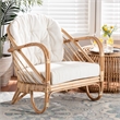 Baxton Studio Aliane Modern Bohemian Natural Brown Antique Rattan Armchair