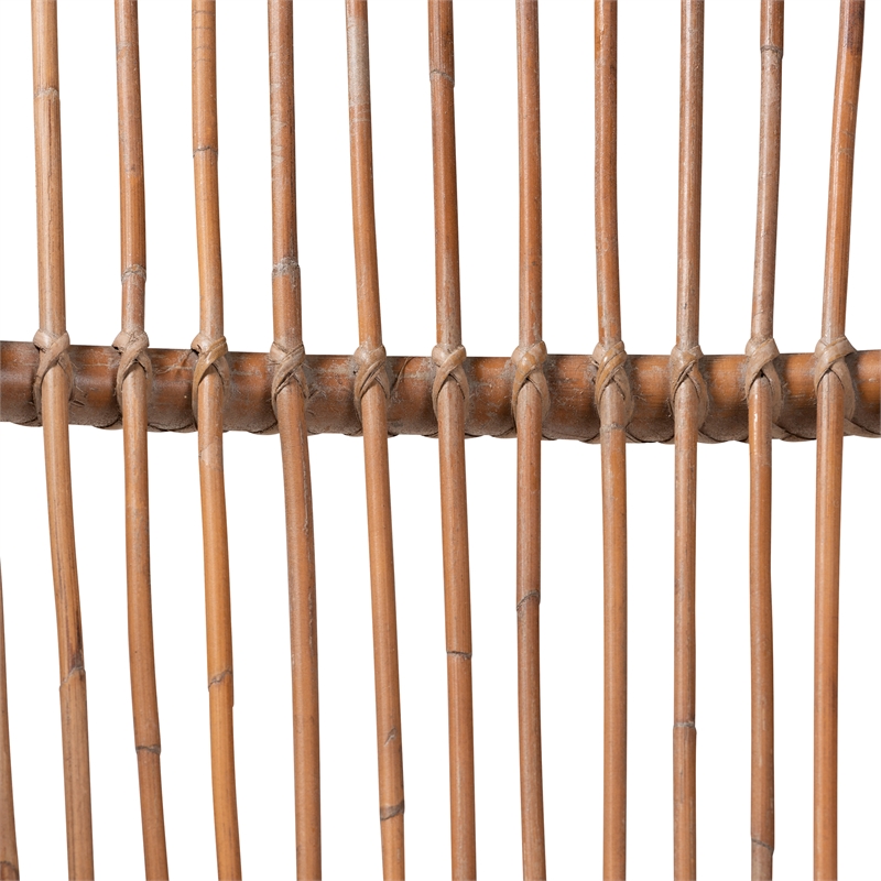 Baxton Studio Lamaria Modern Bohmenian Natural Brown Antique Rattan Armchair