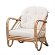 Baxton Studio Aliane Natural Brown Antique Rattan 4-Piece Living Room Set